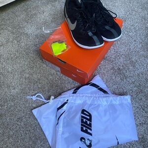 Nike Black Distance Runner Spikes with Bag